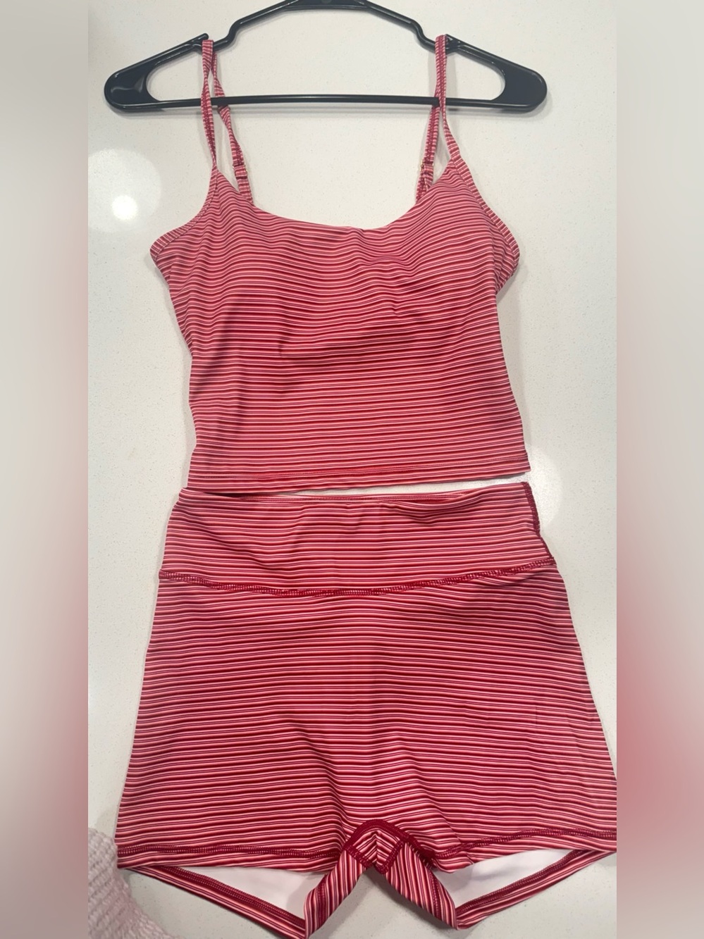 Pink Striped Tank & Shorts Set - Picture 2 of 2